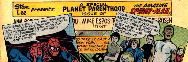 Stain A SPECIAL THE AMAZING presents: PLANET PARENTHOOD Lee SPNDERMAM, ISSUE OF VEAh. BOU ANO GUY ANA THiS RU MIKE ESPOSIT AUY TUF NOWNINC QOSEN Nowe 