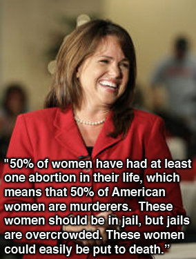 50% of women have had at least one abortion in their life, which means that 50% of American women are murderers. These women should be in jail, but j
