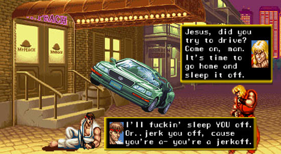 T'BACH Jesus, did you try to dr ive? MFEACH Come on, man. MCO It's time to go home and sleep i t off. I'lI fuckin' sleep YOU off. Or.. jerk you off, c