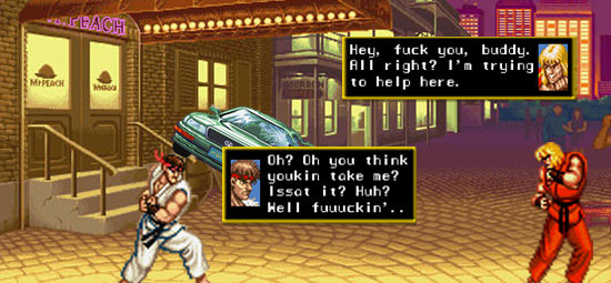 BAGH Hey, fuck you, buddy. ALL right? I' m trying MFEACH tO help here. MAG Oh? Oh you think youkir take me? Issot it? Hub? Hell fuuuckin'..