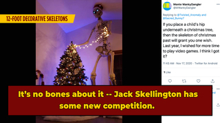 Home Depot's Twelve-Foot Skeletons Are Now Used As Christmas Decor