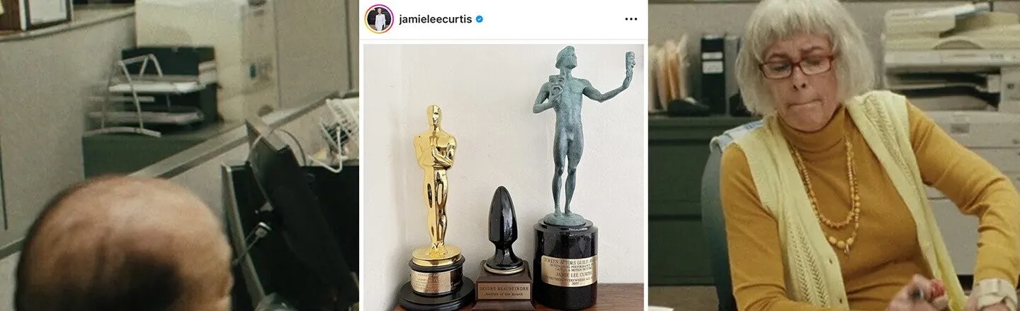 Jamie Lee Curtis Sticks Her Oscar Exactly Where It Belongs