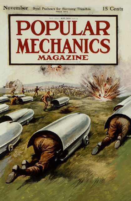 November Steel Pusbears for Stormine Trenohes 15 Cents MACK 73 POPULAR MECHANICS MAGAZINE 
