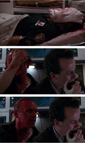 Hannibal Lector wearing someone's face