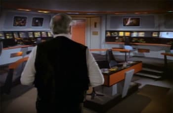 Scotty visiting the Enterprise