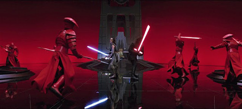 The Last Jedi throne room fight