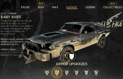 NSh NW PAUSE BIOS MAX GARAGE LEGEND COLLECTIBLES LEVELE 1 ARMOR BABY BARS SnGhe hn ADONE 1 wt ek ta rotect FACE ouf st belyee rams thn iramy intlars a