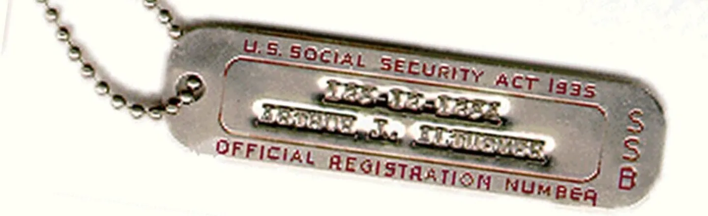 Rejected Idea: Social Security Dog Tags