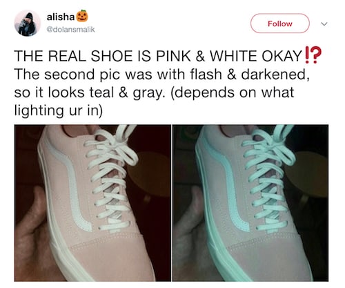 teal gray pink white shoe