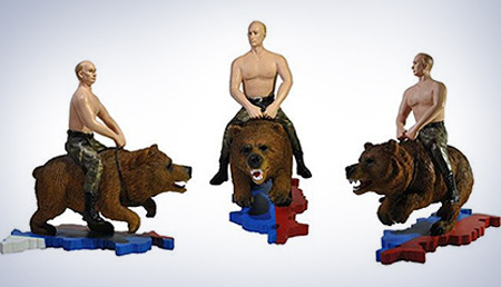 vladimir putin riding a bear action figure