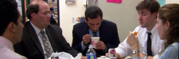 The Office cast eating