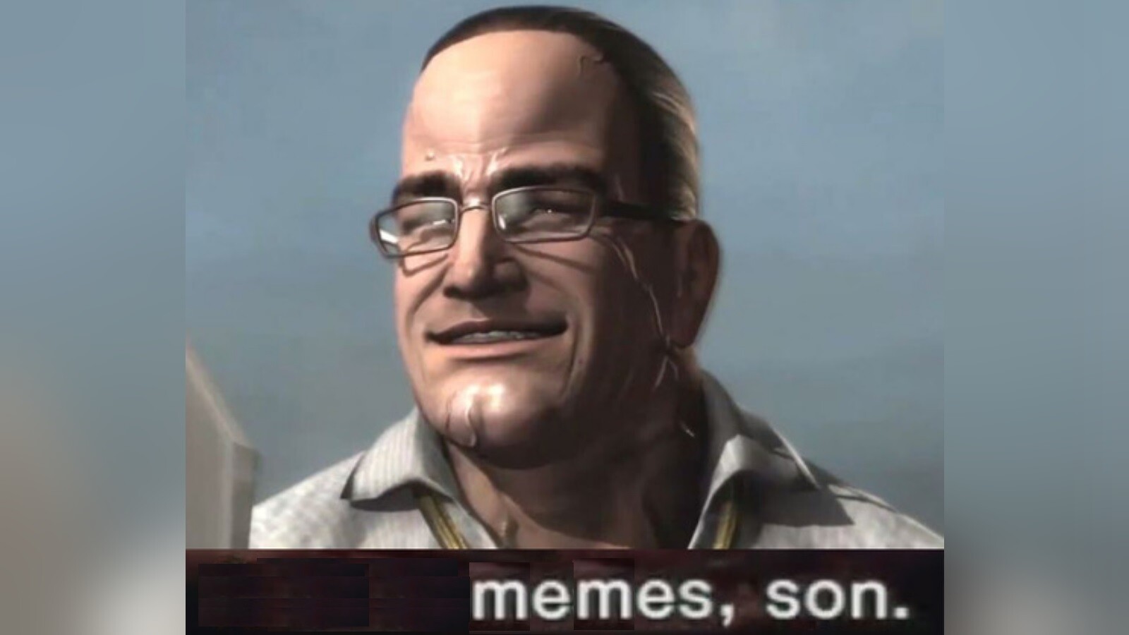 a meme featuring Senator Armstrong, one of the game's moste meme-able characters