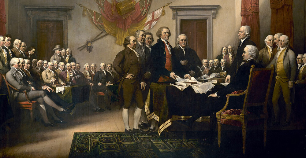 John Trumbull's painting, Declaration of Independence,