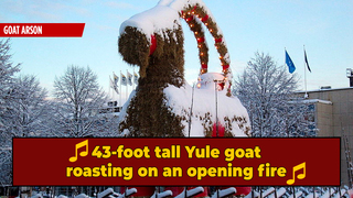 Arsonists Have Burning Down a Swedish Town's Yule Goat (For Over 50 Years)