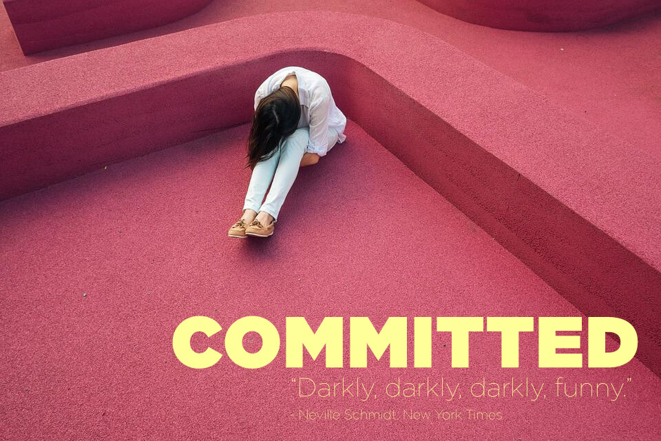 Fake graphic for fake show called "committed" about a mental asylum