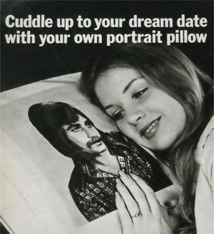 Cuddle up to your dream date with your own portrait pillow