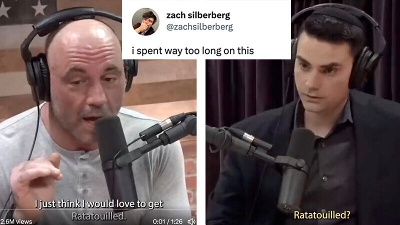 Joe Rogan and Ben Shapiro Argue ‘Ratatouille’ and Beaches That Make You Old in an A.I.-Assisted Masterpiece
