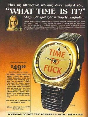 Has ar attractive woman ever asked you, WHAT TIME IS IT? Why not sive ber a timely reminder... ad 6 ak ta I fle 4 406 1 oroly 1eos Y'T TIME $4995 FU