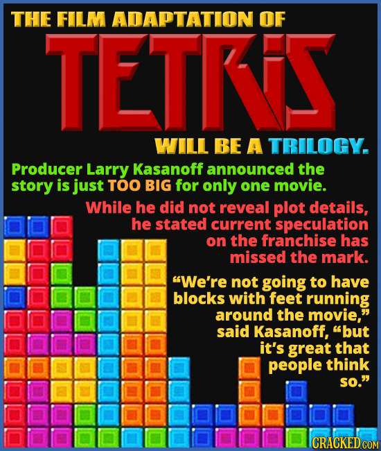 Tetris movie will be a trilogy