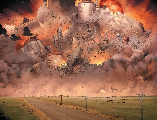 Panel from Marvel's Thor comics set in Broxton, Oklahoma.