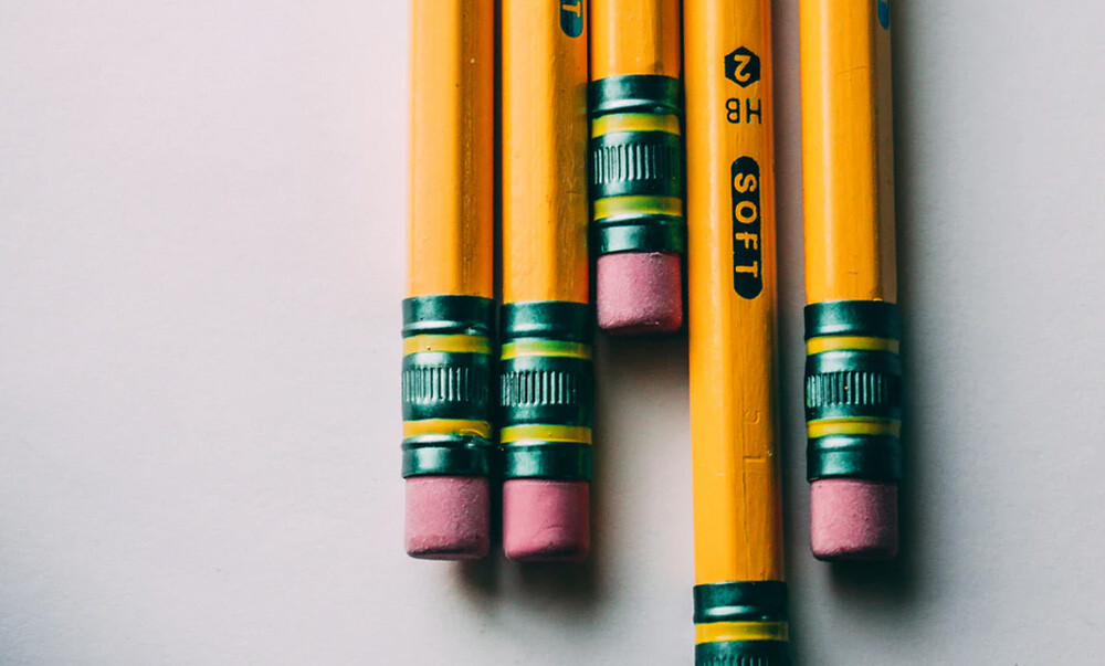 Pencils with erasers