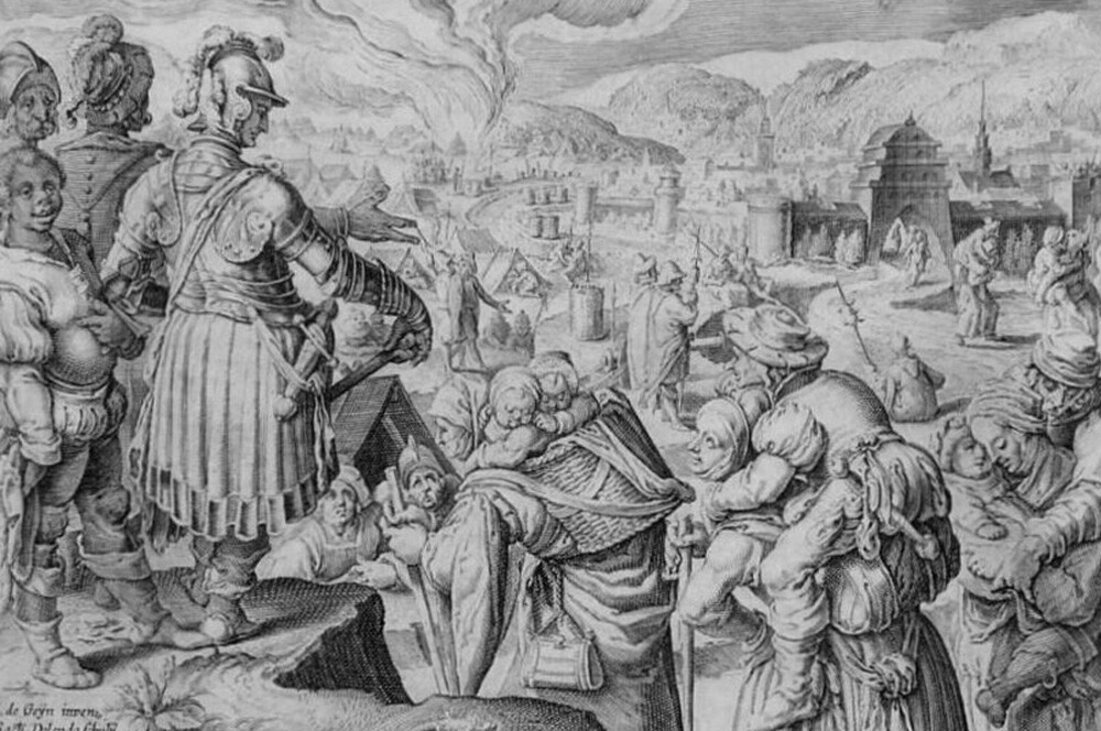 16th-century depiction of the loyal wives episode