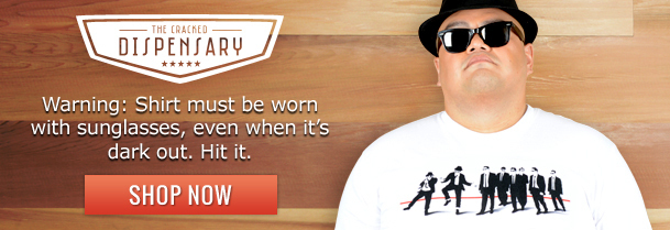 THE CRACED DISPENSARY Warning: Shirt must be worn with sunglasses, even when it's dark out. Hit it. A M SHOP NOW