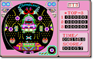 Champion 013 TOP-3 eyo 1 000000 OuE 2 000000 3 000000 TIME/ 09:1556 SCORE/ SOPENE 000057
