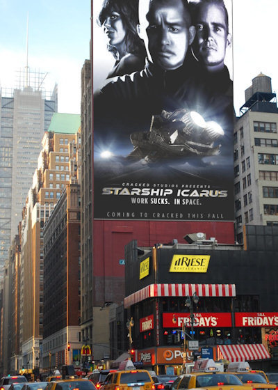 CRAEEO 700105 STARSHIP PREENTS ICARUS WORK SUCKS. IN SPACE. COMING TO CRACKED THIS FALL ARIESE 1. 1AL FRDAYS FRIDAY'S RuES PaL 