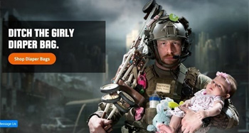 DITCH THE GIRLY DIAPER BAG. Shop Dianer Bas nsso U 