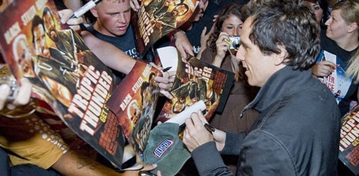 Ben Stiller with fans