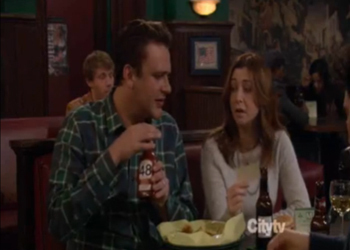 Marshall and Lily in the bar