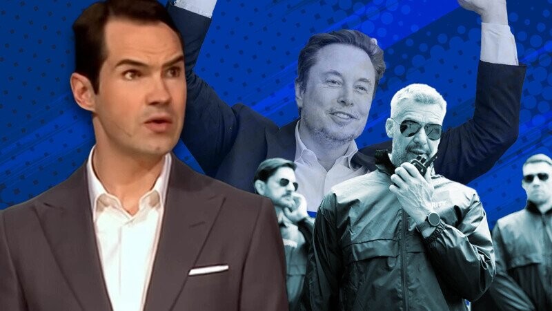 Jimmy Carr Says Elon Musk Came to Comedy Show Alongside ‘Eight Guys with AK-47s’