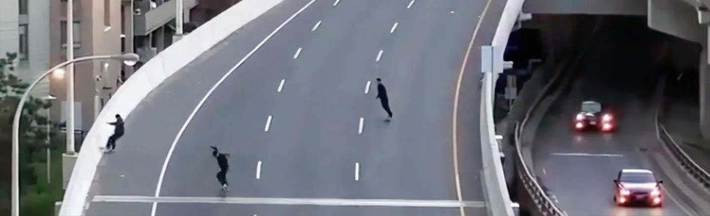 You Can't Skateboard On A Highway, No Matter How Cool It Looks