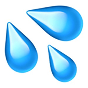 image of water drops emoji