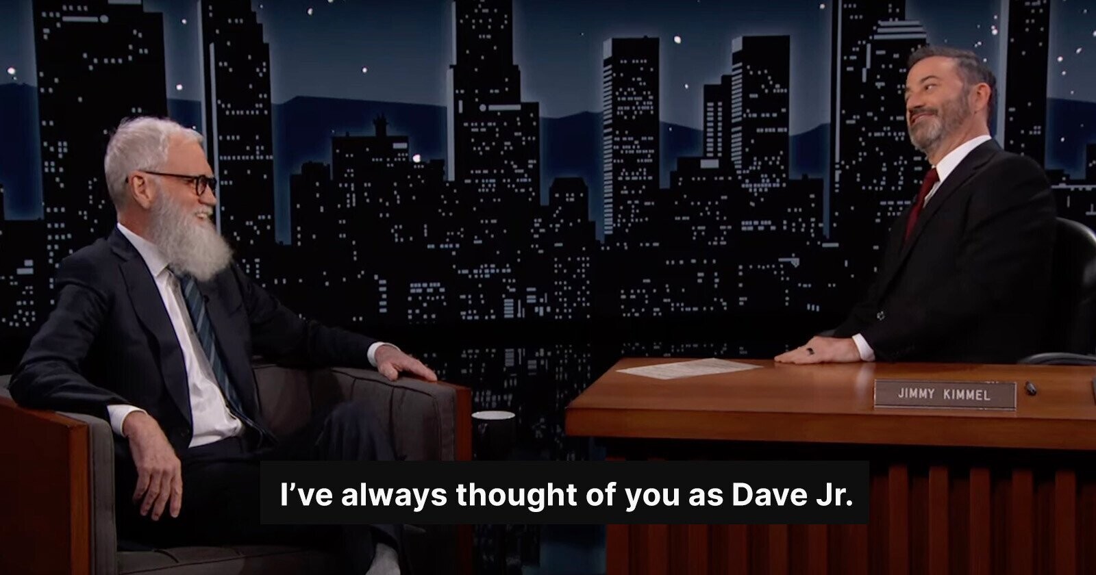 ‘I’ve Always Considered You Dave Jr.’: David Letterman Has Gone Soft for Jimmy Kimmel