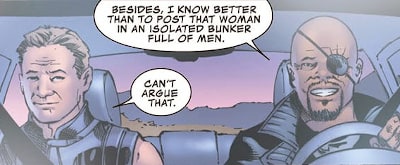 BESIDES. I KNOW BETTER THAN TO POST THAT WOMAN IN AN ISOLATED BLINKED FULL OF MEN. CAN'T ARGUE THAT