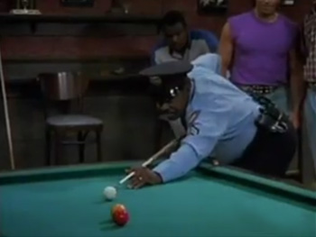 Family Matters playing pool