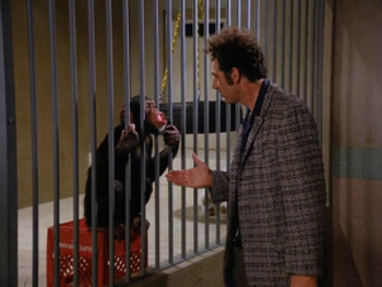 Kramer apologizing to a chimp