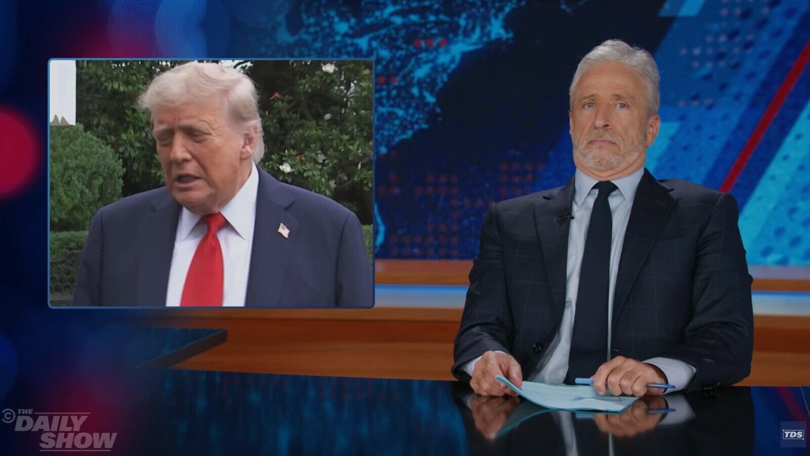 Jon Stewart Mocks Trump For Bragging About The Weather At His Boring Birthday Parade