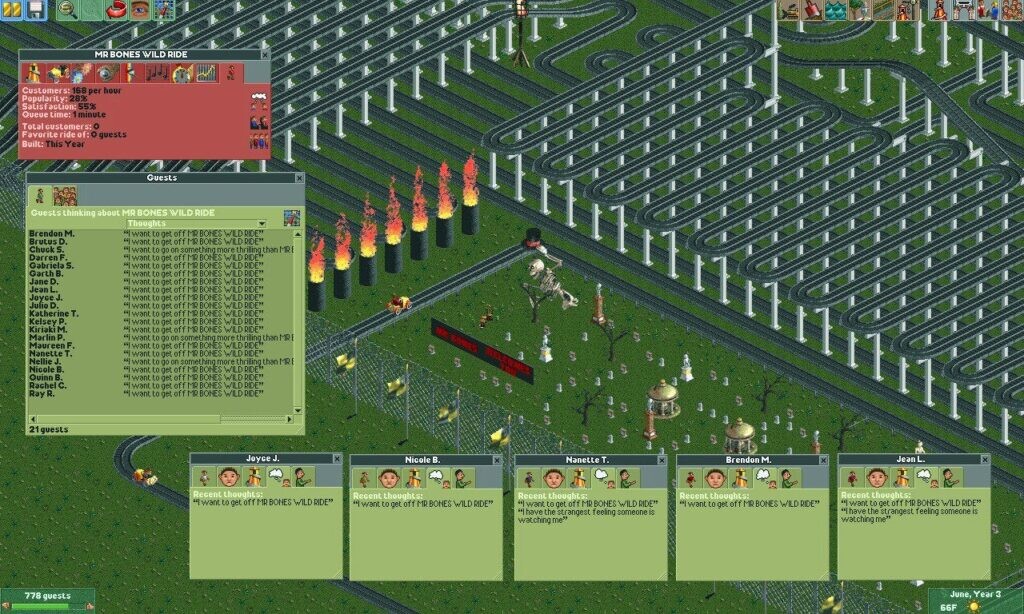 Remembering Mr. Bones Wild Ride Rollercoaster Tycoon s