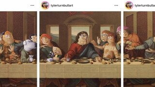 The Downcycled Art That Turns Peter Griffin into Jesus Christ