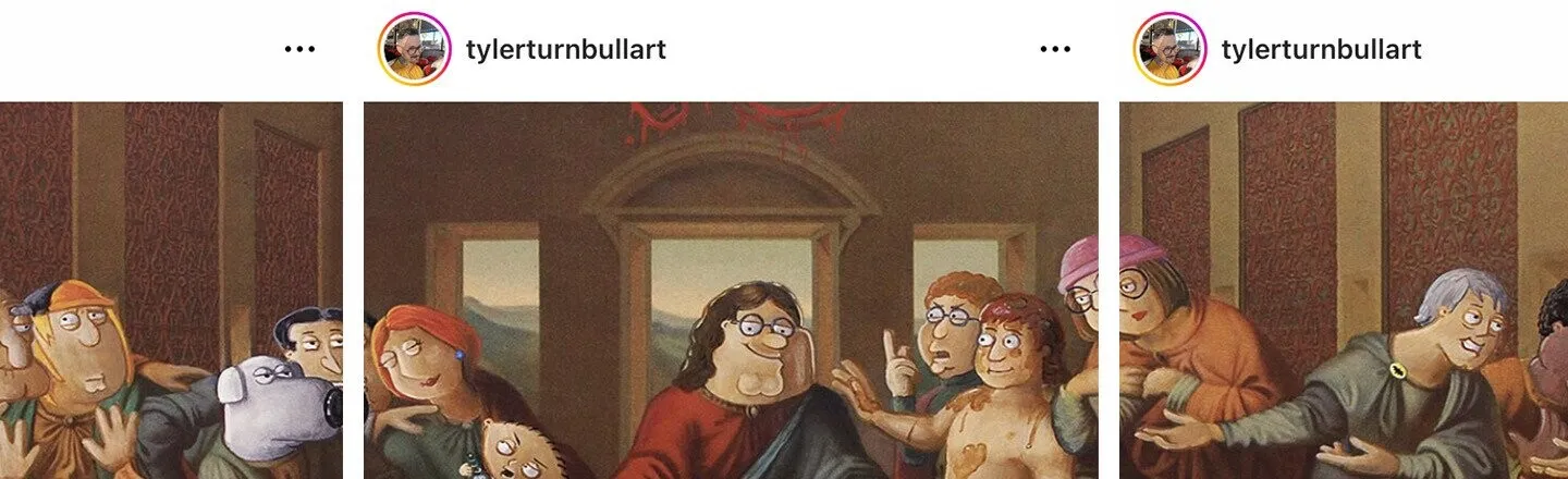 The Downcycled Art That Turns Peter Griffin into Jesus Christ
