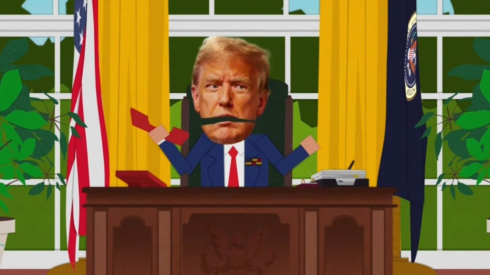 Trump Hides Behind His Spokesperson After "Fourth-Rate" 'South Park' Ruthlessly Roasts Him