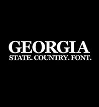 GEORGIA STATE. COUNTRY. FONT. 