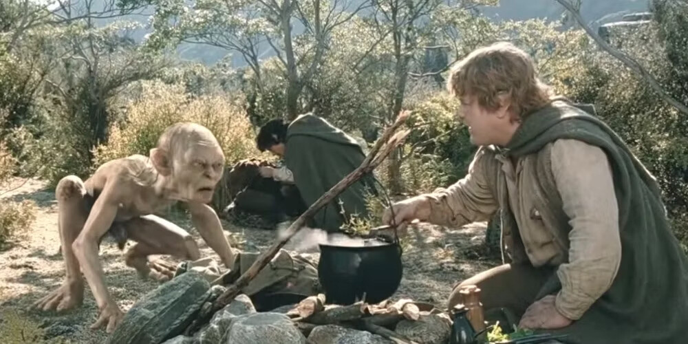 Lord of the Rings Sam and Gollum