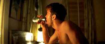 Martin Sheen drinking in Apocalypse Now