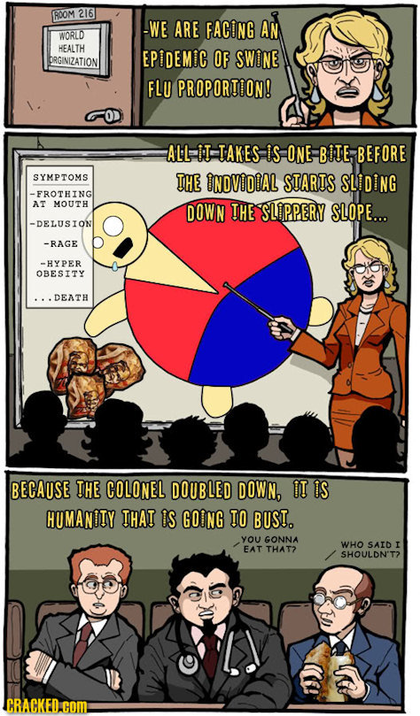 ROOM 216 -WE ARE FACING AN WORLD HEALTH DRGINIZATION EPIDEMIC OF SWONE FLU PROPORTOON! ALL-IT-TAKES IS ONE BITE BEFORE SYMPTOMS THE INDVODIAL STARIS S