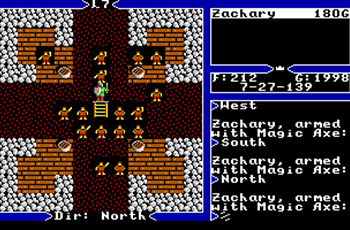 Fachary 180G F:212 7 1998 7-27-139 DHest Zachary armed w ith Magic Axe: South Zachary, armed ith Magic axe: North Zachary, armed with Ma9ic Axe: DIR: 