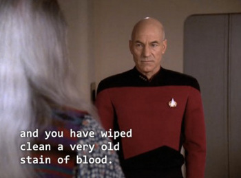 and you have wiped clean a very old stain of blood: